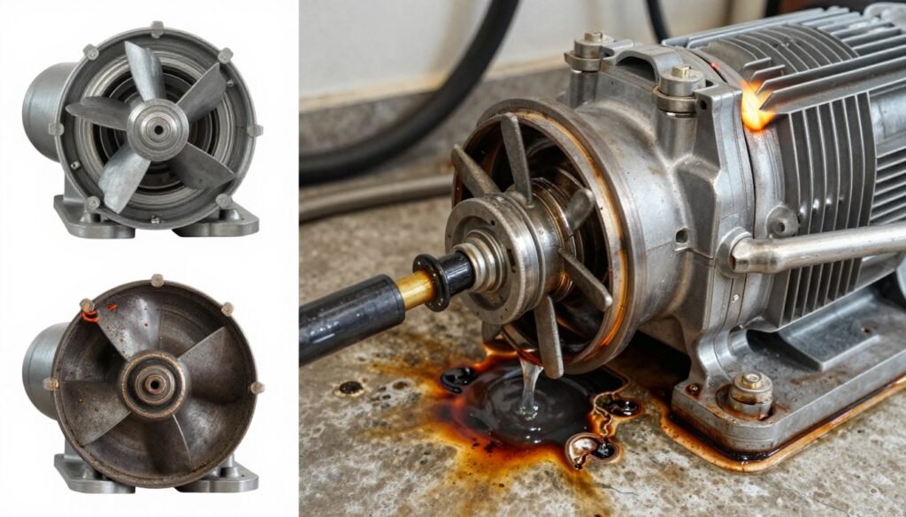 Multiple signs of central heating pump failure