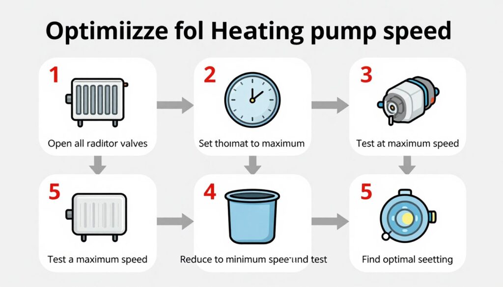 Step-by-step diagram for optimizing pump speed