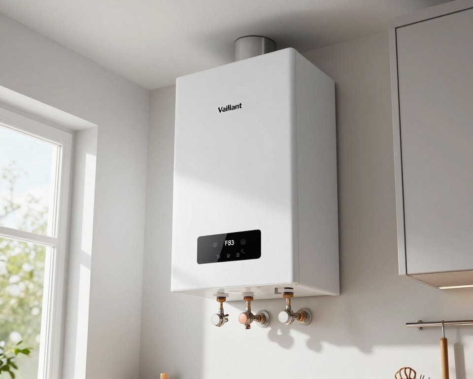 Safe Vaillant boiler with error display in residential home