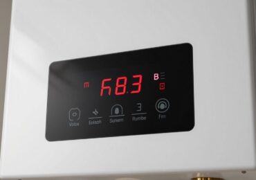 Vaillant boiler display showing F83 fault code error message