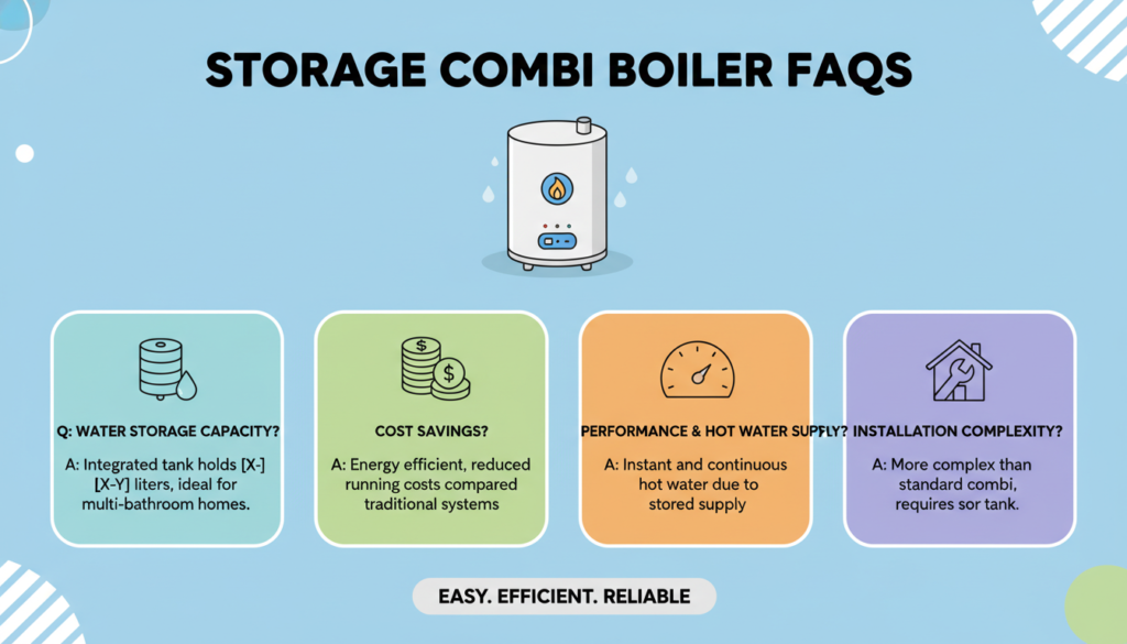 Common questions about storage combi boilers illustrated