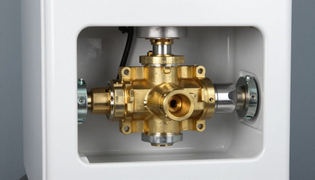 combi boiler diverter valve component for hot water