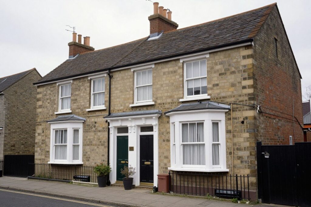 older UK terraced house with original back boiler system still in use
