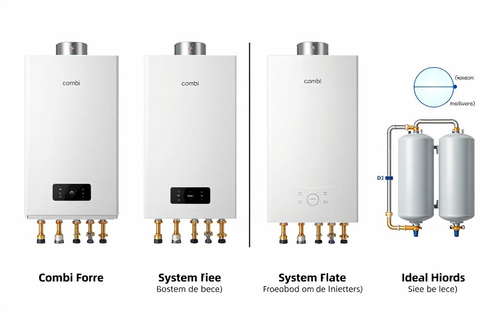 comparison of three boiler types sizing requirements