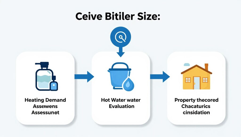 step-by-step boiler size calculation process diagram